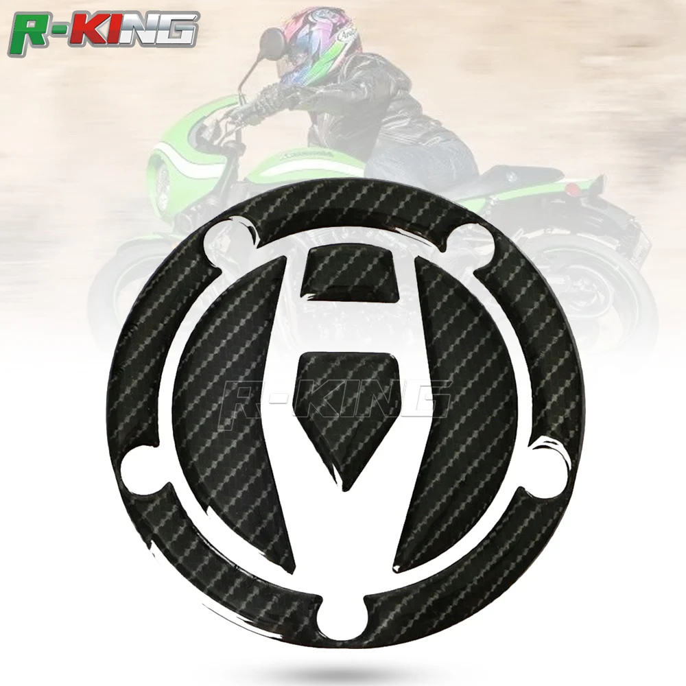 Наклейки для мотоцикла защитная накладка на бензобак 3D углеродное волокно KAWASAKI