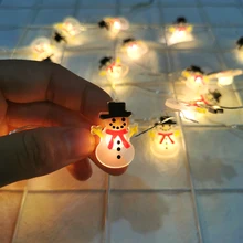 Snowman Santa Claus String Light Led Christmas Hanging light Decor for Home Xmas Ornaments Navidad Gifts New Year 2022 Christmas
