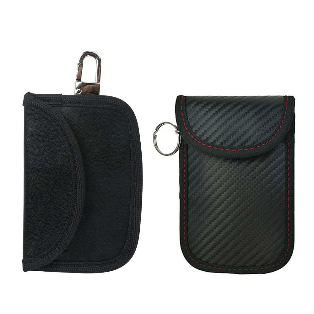 Mini Car Faraday Bag Signal Guard Blocker Single Layer/Dual Layer  Pu Leather Keyless Rfid Bag Signals Blocking Pouch