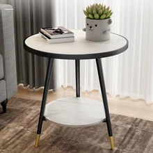 Canapé de luxe nordique léger, table rock board, salon, petite table basse d'angle, table de chevet simple et moderne