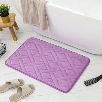 

Slowly Rebound Bathroom Mat Bath Carpets Non-slip Water Absorption Rugs Toilet Set Bathtub Mats Area Kitchen Washbasin Rug Floor