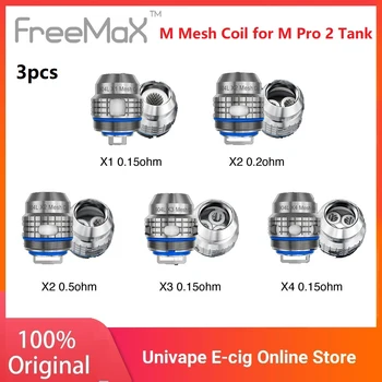 

3pcs Original Freemax M Mesh Coil for M Pro 2 Tank 0.15ohm / 0.2ohm E-cig Coil Head M1 M2 M3 M4 Vape Coil with Tea Fiber Cotton