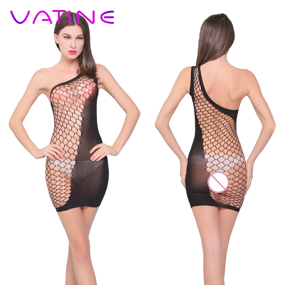 

VATINE Baby Dolls Sexy Underwear Sleepwear Sexy Lingerie Erotic Lingerie Sexy Costumes For Women Hollow Fishnet Babydoll