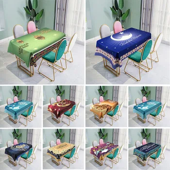 

Liviorap Islamic Muslim Eid Mubarak Waterproof Tablecloth Ramadan Decorations For Home Ramadan Kareem Happy Eid Table Cover