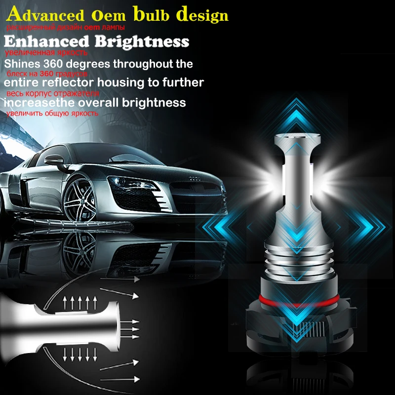 For Audi A3 8P 2008 2009 2010 2011 2012 5202 PS19W PS24W H16 LED Daytime Running