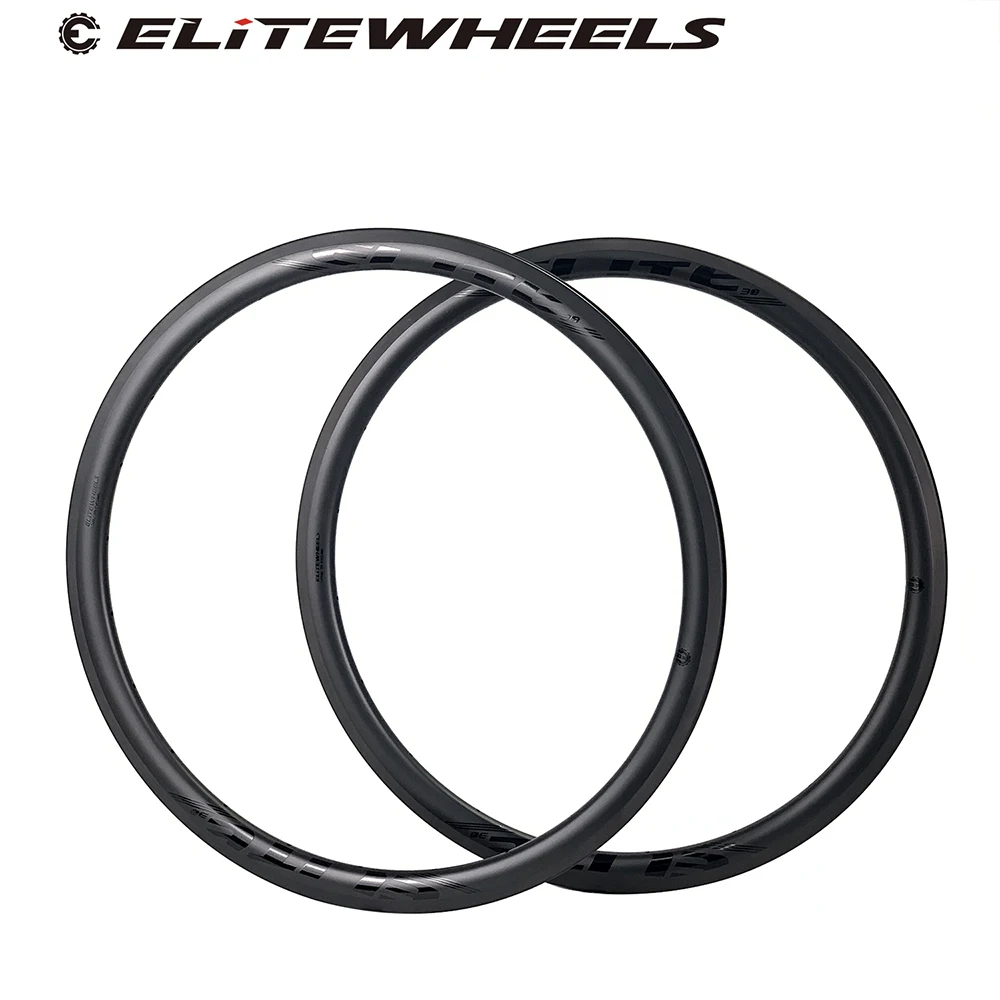 ELITEWHEELS 700c обод из углеродного волокна 38 мм ширина Ud поверхность тормоза UD матовая