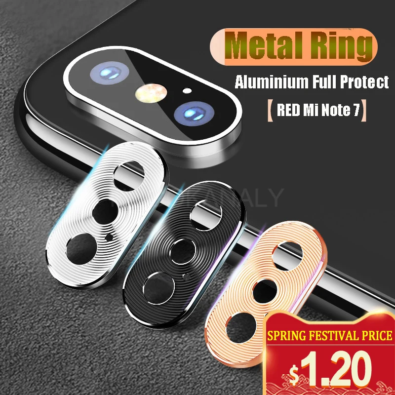 

Camera Lens Protective Metal Ring For Redmi Note 7 K20 Pro Mi 9T 9 8 SE A2 6X Phone Back Camera Lens Protector Cover Case