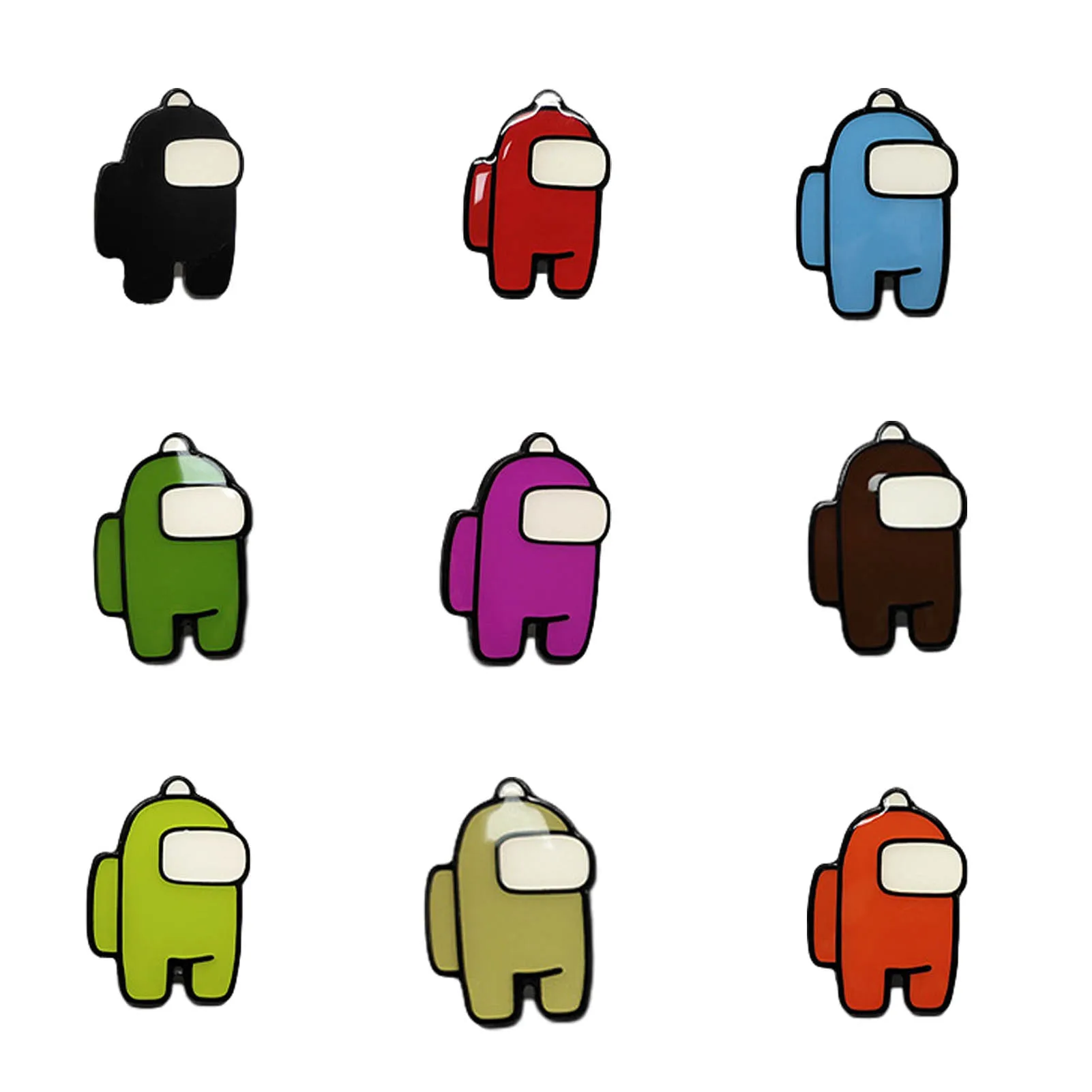 

5PCS/Lot Among Us Game Badge Toys Peripheral Badges New Cartoon Gifts for Boys Girls Gift Toy Key Accessories