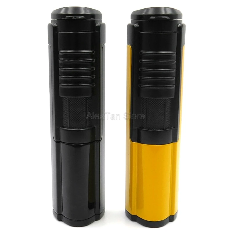 COHIBA Роскошный металлический ветрозащитный фонарь многоразовая Зажигалка для сигар портативная профессиональная зажигалка с подарочной коробкой