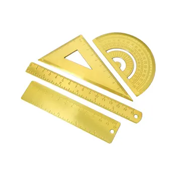

4Pcs Ruler Durable Ruler Creative Ruler Drafting Tools Stainless Steel Ruler for Student Office School