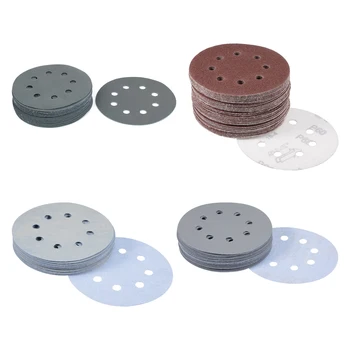 

uxcell 5 Inch 8 Hole Hook and Loop Sanding Disc 60-3000 Grit Flocking Sandpaper for installation and removal simplify work