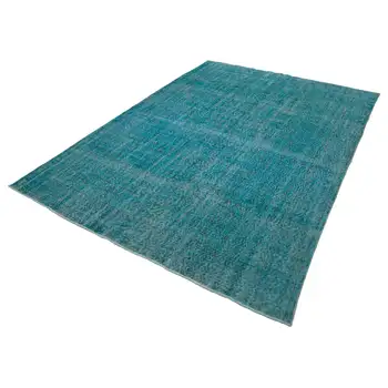 

209x302 Cm Turquoise Handmade Overdyed Rug-7x10 Ft