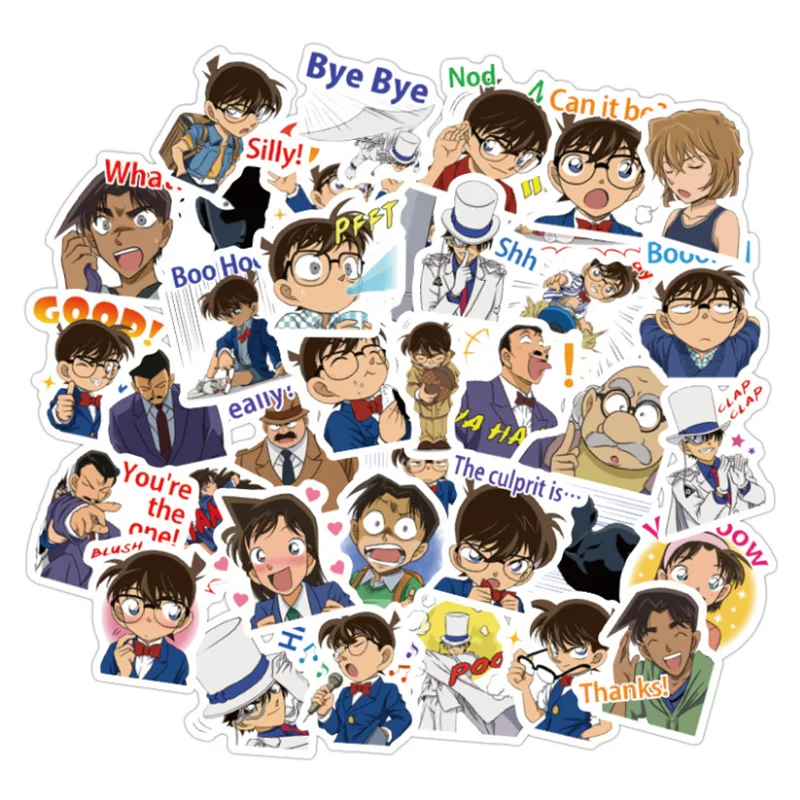 

10/30/50PCS Detective Riman Sticker Sticker Water Removable Trolley Case Sticker Notebook Sticker Car Wholesale
