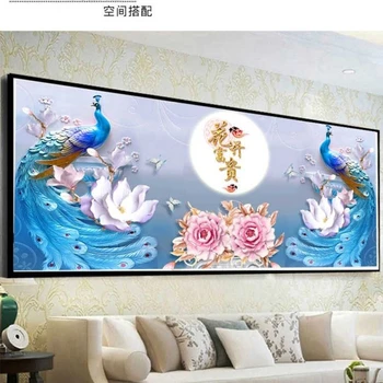 

DIY diamond embroidery, diamond painting, rich peacock diamond painting, landscape, decorative painting