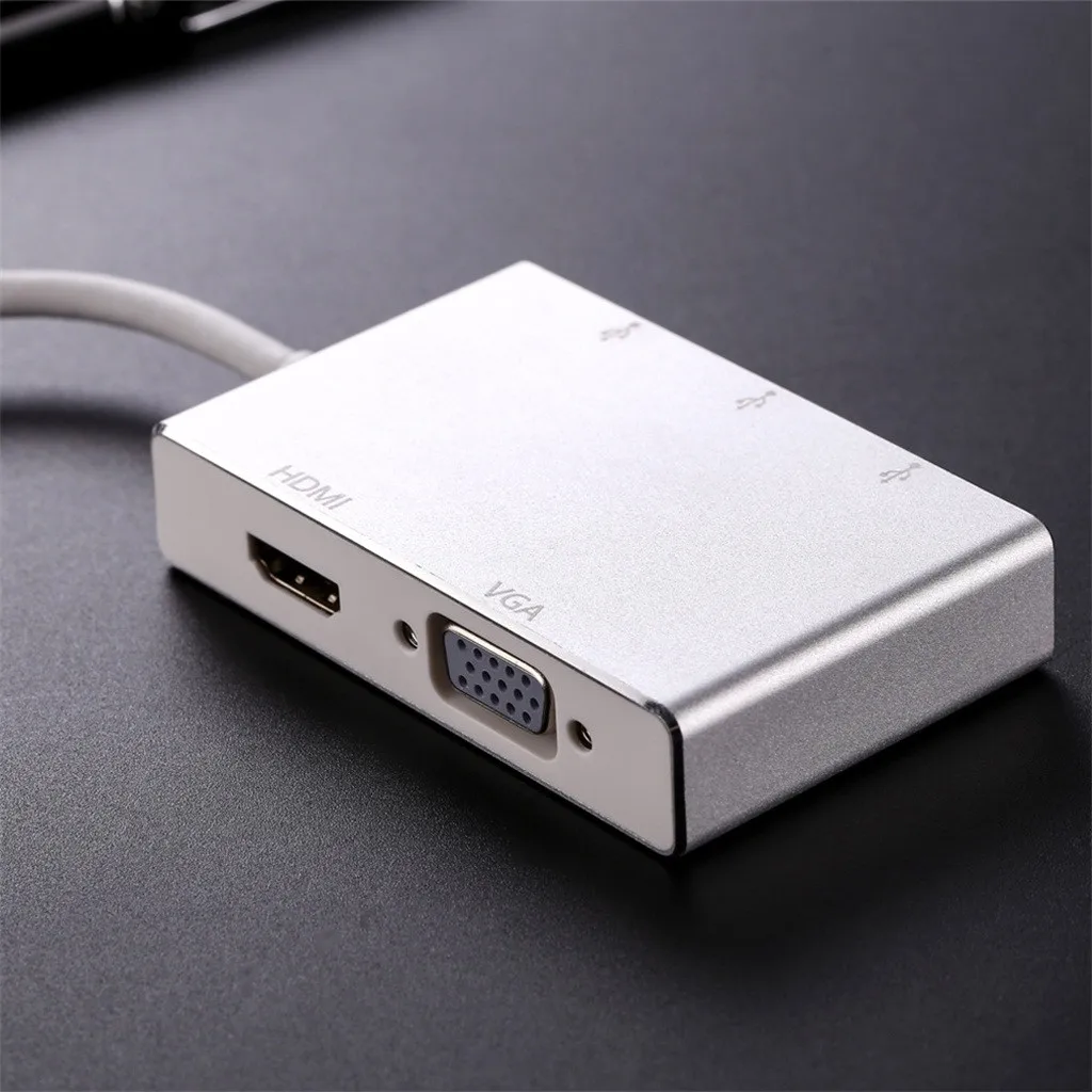 Type-C Smart HUB док-станция type-C к HDMI VGA usb-хаб адаптер 5 в 1 USB 3,0 конвертер для ноутбука ПК стол