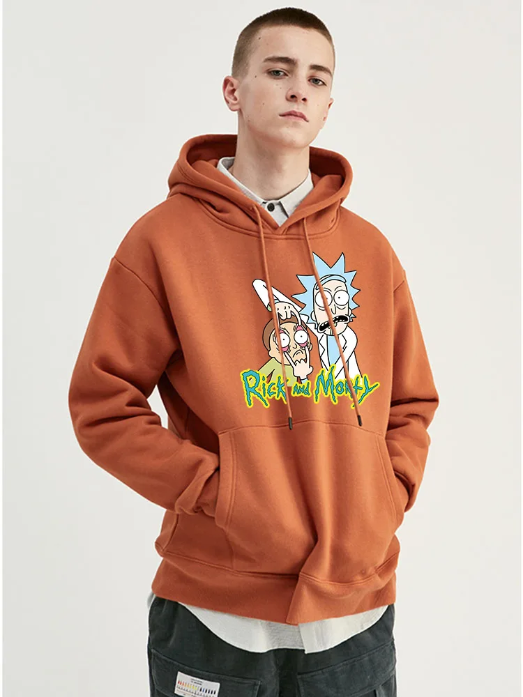 

Autumn Winter Hot Printing Rick And Morty Sweatshirts Men Anime Hoodies Funny Hoody Cotton Loog Sleeve Casual Tops Rick Morty