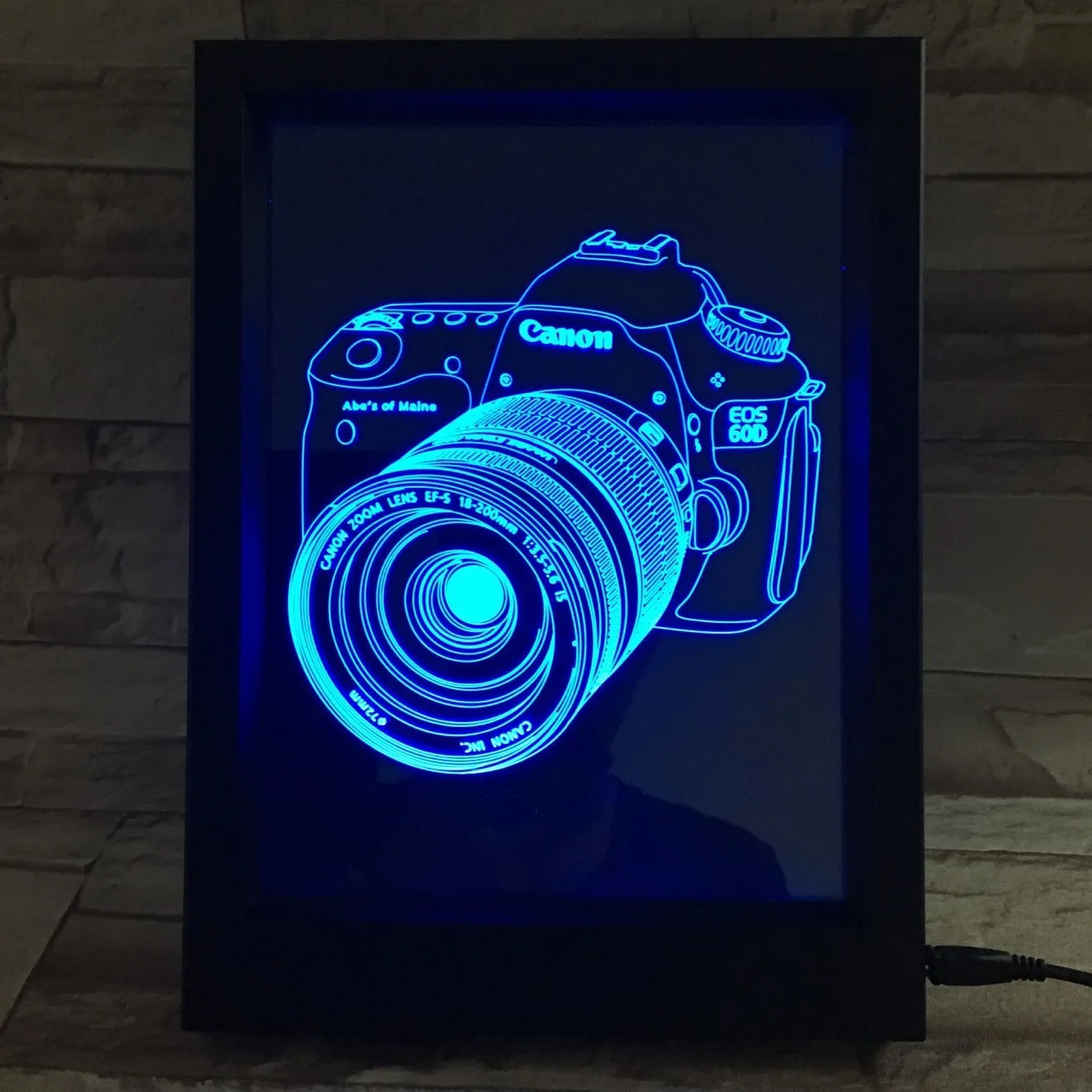 

Camera 3D Frame Lamp Colorful Remote Control Color Changing Frame Visual Lamp Small Night Lamp Gift Ambience Light