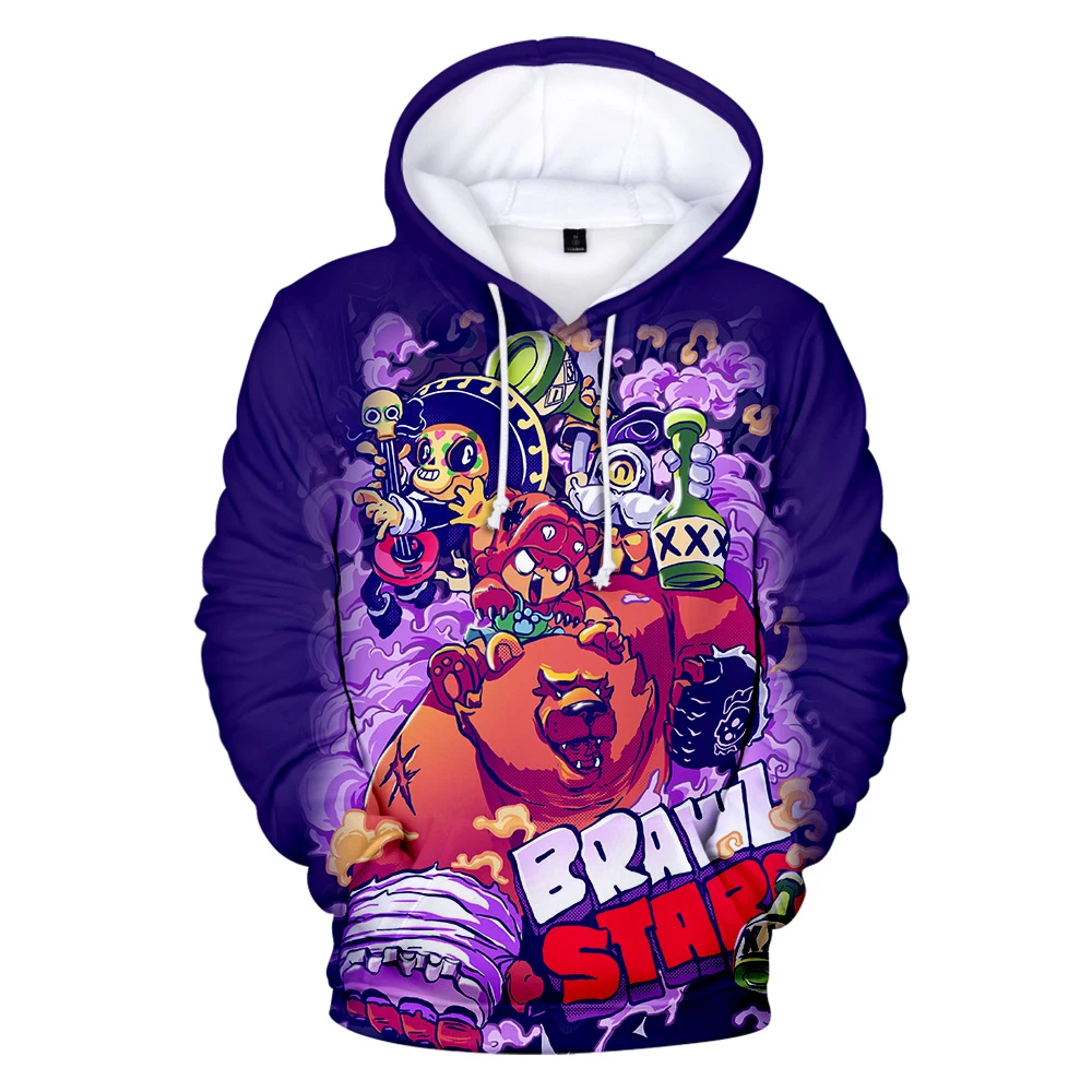 

Hip hop Kid's Cute 3D Hoodie BRAWL STARS Hooded Sweatshirts Fashion Printed Children Comfortable BRAWL STARS Funny Clothes Tops