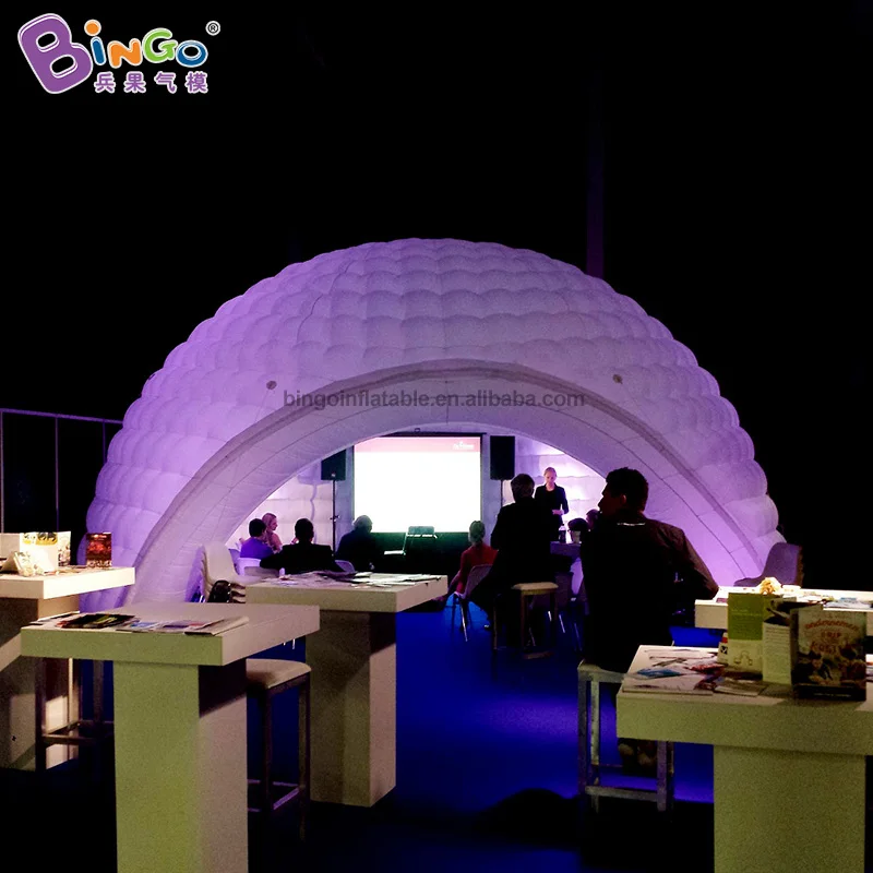 Большой ручной работы 6x5,2x3,75 mH надувной фонарь белый igloo надувной светодиодный купол тент с напечатанным логотипом на заказ для коммерческого использования