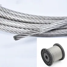 10 Meter Steel PVC Coated Flexible Wire Rope soft Cable Transparent Stainless Steel Clothesline Diameter 1mm 1.2mm 1.5mm 2mm 3mm