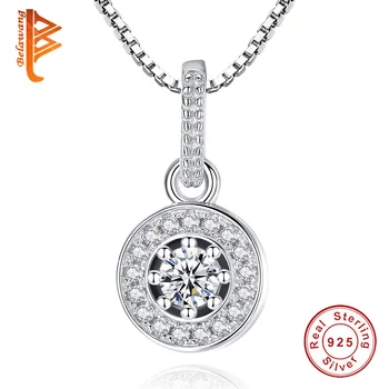 

Wholesale 5PCS Genuine 925 Sterling Silver Round Shape Cubic Zirconia Necklaces & Pendants Women Sterling Silver Jewelry