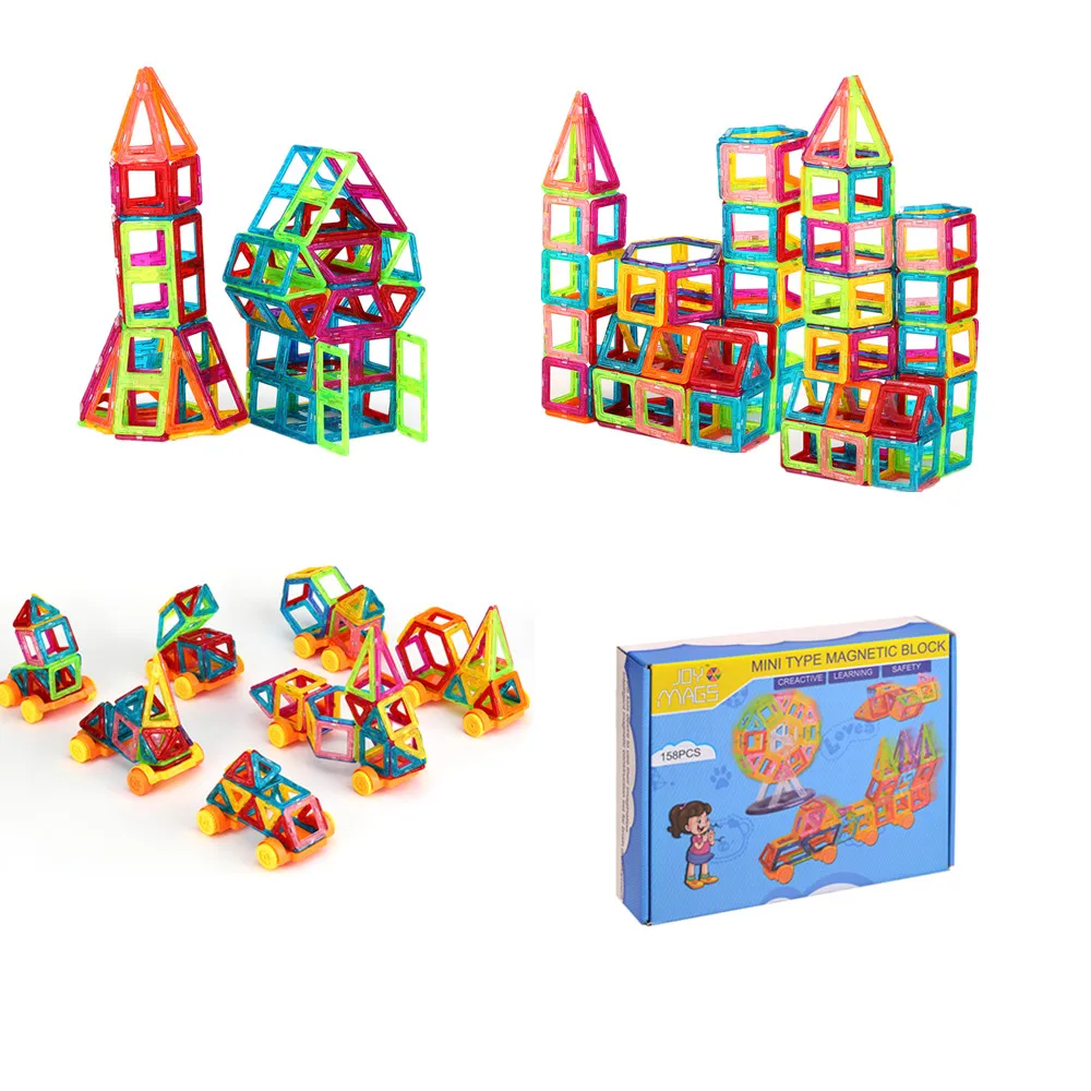 SuSenGo Mini Size 60/80/90 PCS Magnetic Designer Construction Magnets Block Educational Toys For Children Ship from Russia