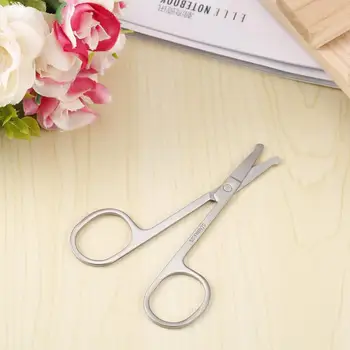

Nose Hair Scissors Stainless Steel Ear Trimmers Remover Cut Beauty Tool Curved Blades Safely and Painlessly Trim Nose Hair