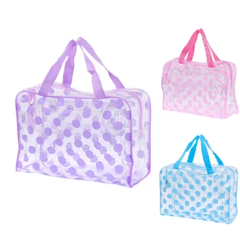 

eTya PVC Clear Dot Sanitary Sock Wash Underwear Cosmetic Toiletries Bag Pouch Travel Accessories Packing Organizers Bags