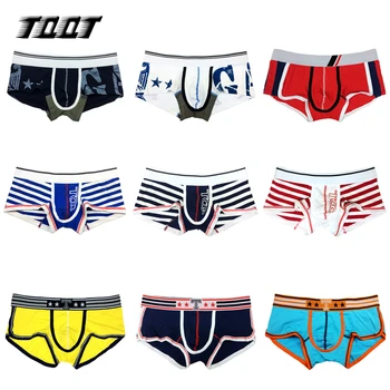 

TQQT Wide Belt Mens Underwear Boxers Men Print Underpants Patchwork Boxershorts Breathable Boxer Shorts Striped Underwear 5U0406