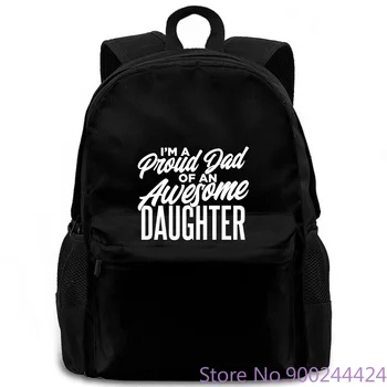 

I'm A Proud Dad of An Awesome Daughter Mens Basic women men backpack laptop travel school adult student