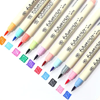 

10 Color Calligraphy Marker Pen Set for Kids School Painting Drawing Soft Touch Brush Pens Stationery Gift School Supplies Manga