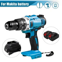Makita perceuse à percussion électrique sans fil, mandrin de 13mm, perceuse électrique, tournevis électrique Rechargeable, perceuse, outil électrique avec batterie 