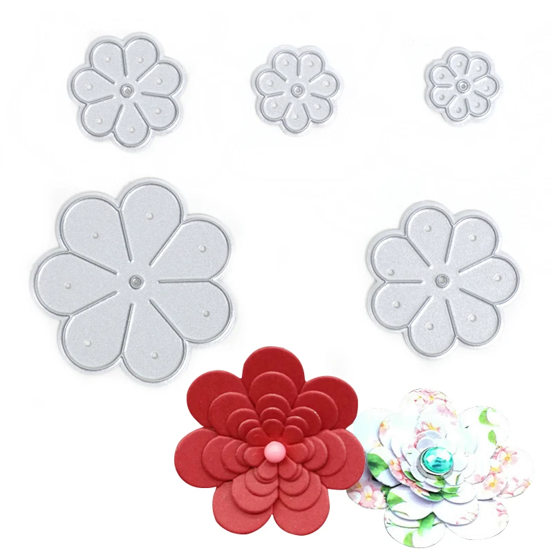 

5pcs/set Flower Shape Cake Decorating Fondant Cutters Tools Stainless Steel Cookie Biscuit Cutter DIY Cake Baking Molds