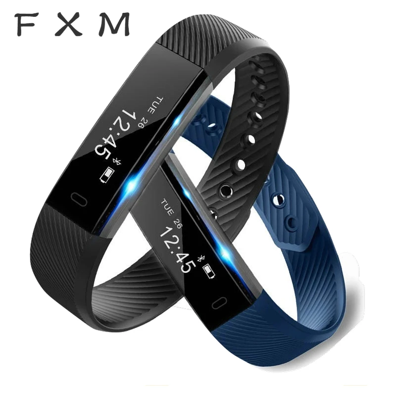 

FXM Smart Bracelet Fitness Tracker Band Bluetooth Sleep Monitor Clock Sport Bracelet for ios Android Phone pk Fit Bit Mi 2 sport