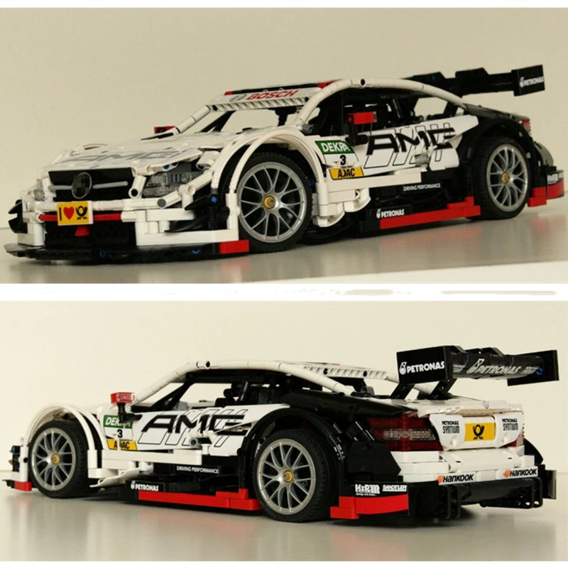MOC C63 спортивный автомобиль AMG MOC-6687 RC двигатель мощность Функция автомобиль подходит строительный блок кирпичи модель детские игрушки подарки