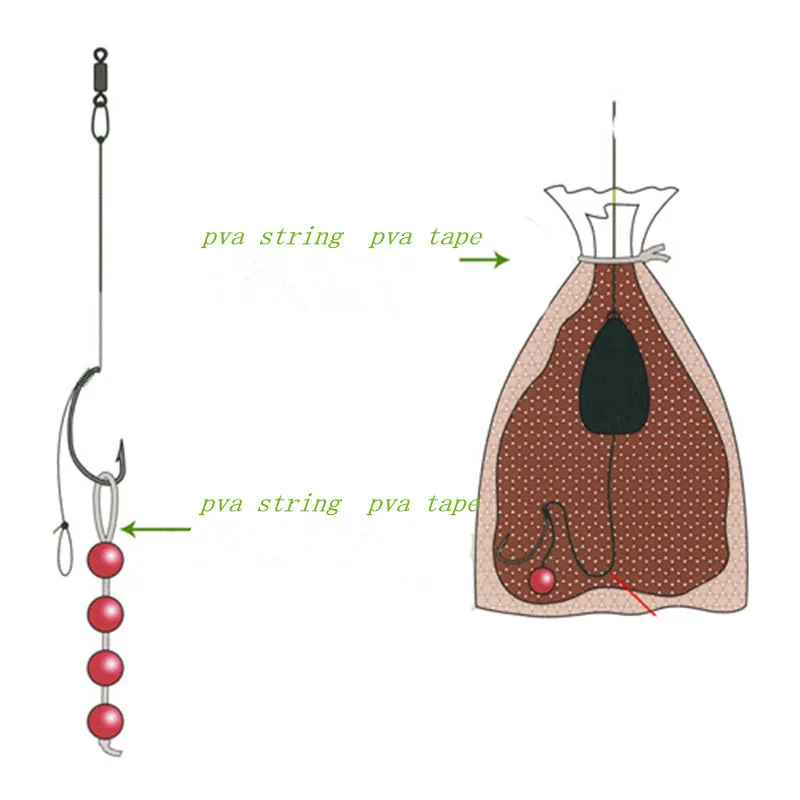 PVA String Quick Dissolving Fishing Bait Carp Tackle Bag 20M N3