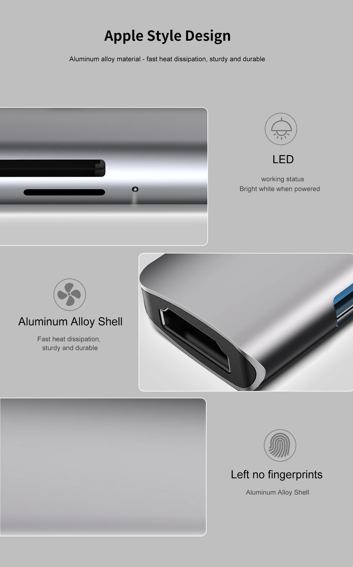 USB 3.1 Type-C Hub To HDMI Adapter 4K Thunderbolt 3 USB C Hub with Hub 3.0 TF SD Reader Slot PD for MacBook Pro/Air/Huawei Mate