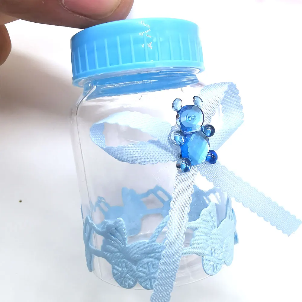 Blue 12pcs Акция для маленьких мальчиков и девочек емкость для конфет подарок детский душ День Рождения вечерние украшения сувениры 12 шт./партия - Цвет: Blue 12pcs