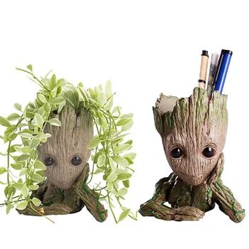 

Strongwell Baby Groot Flowerpot Flower Pot Planter Figurines Tree Man Cute Model Toy Pen Pot Garden Planter Flower Pot Gift