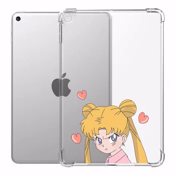 

Case for iPad 10.2 10.5in iPad Air 3 Anime Girl Cases Transparent Silicone Reinforced Corners Soft Cover for iPad Mini 1 2 3 4 5