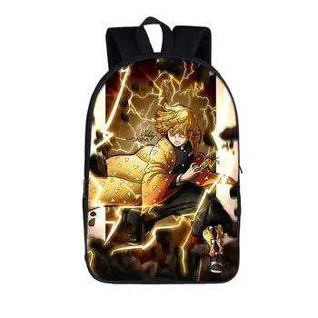 

16 Inch Demon Slayer Kimetsu No Yaiba Backpacks for Children Boys Girls Bookbag Rucksack Primary Students School Bag Mochila