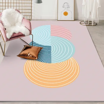 

fashion simple carpet Gray/pink/blue/yellow Geometric Pattern Carpets for Living Room Bedroom Area Rug Hallway Kitchen Floor Mat