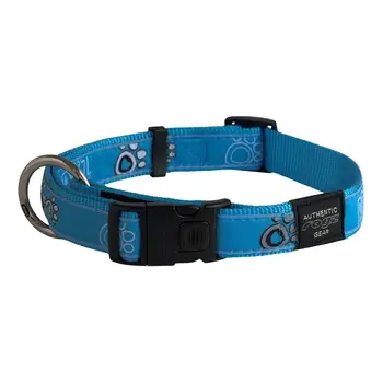 

Rogz dog collar classic, 430-700mm, turquoise with paws