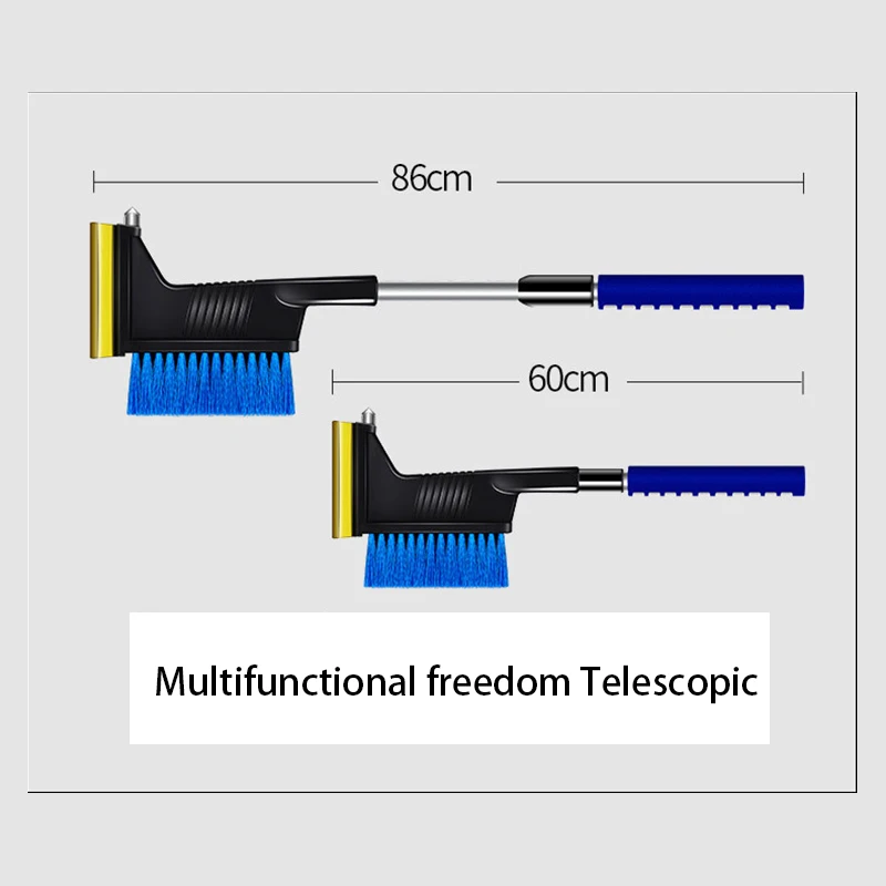 Nonald-Pelle à neige portable pour voiture, teinte de fenêtre, livres secs,  raclette en verre, déneigement d'hiver, poignée utilitaire, outil rond -  AliExpress