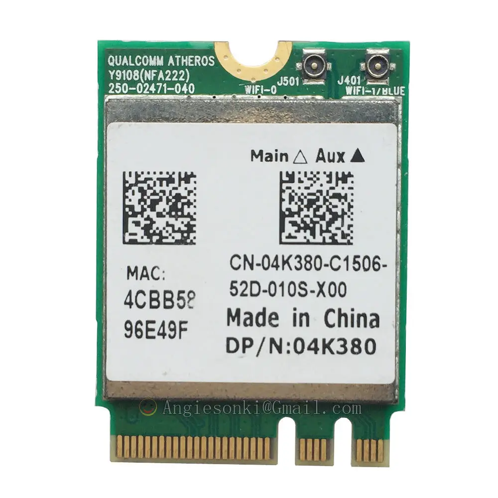 QCNFA222 AR5BWB222 802.11a/b/g/n 300 Мбит/с 2 4/Wi Fi 5 ГГц bluetooth BT4.0 Wi WLAN Card беспроводная сетевая карта