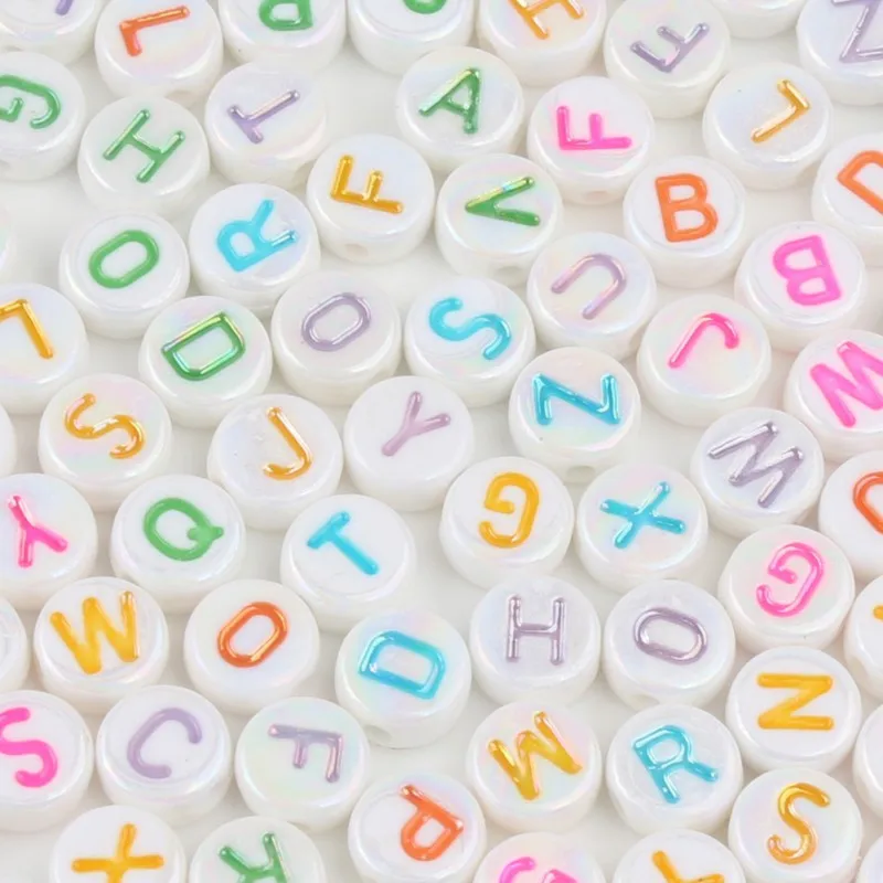 Vibrant Alphabet Acrylic Beads