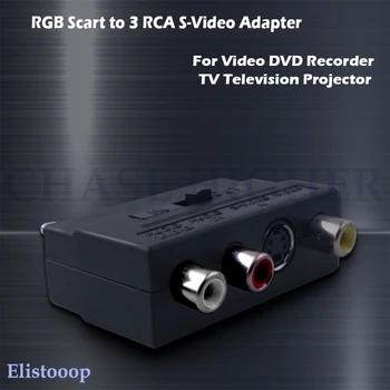 

RCA Cable RGB Scart To 3 RCA S-Video Adapter Composite RCA SVHS S-Video AV TV Audio For Video DVD Recorder Projector Television