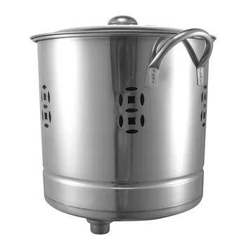 

2Pcs Stainless Steel Burn Barrel Silver Incinerator for Home Yard (Silver)