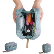 Женская косметичка Фламинго Портативная сумка для хранения помады сумка для макияжа в путешествии Сумка для макияжа санитарная коробка для салфеток Органайзер