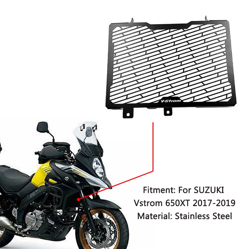 For SUZUKI Vstrom V-STROM 650XT 2017-2019 Motorcycle radiator protective cover Guards Radiator Grille Cover Protecter 650XT 2019 (8)